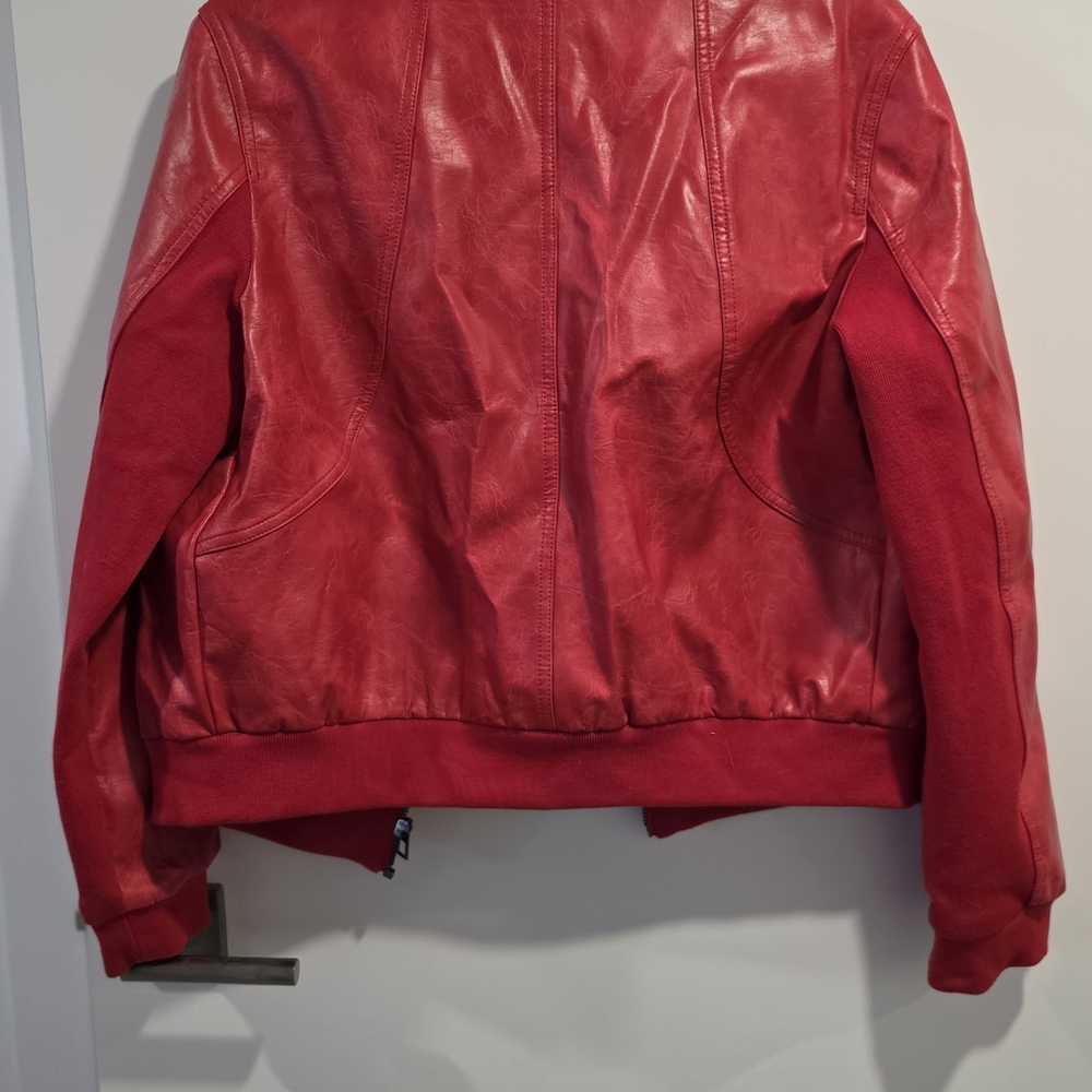 Desigual Red Leather Jacket - Picture 3 of 4